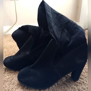 3 For $25💛 Black Suede Over Knew Boots